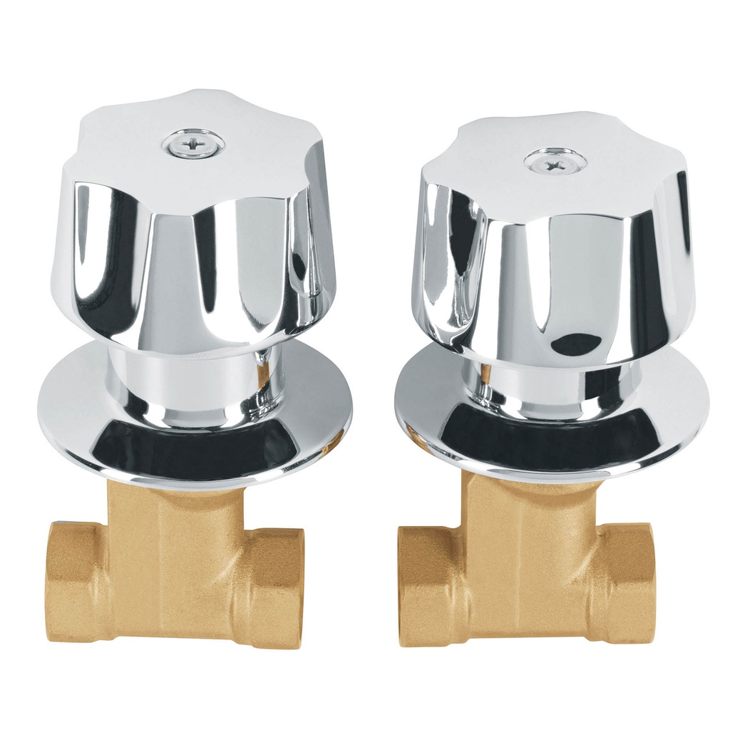 Juego llaves empotrar roscables, maneral metalico, Basic