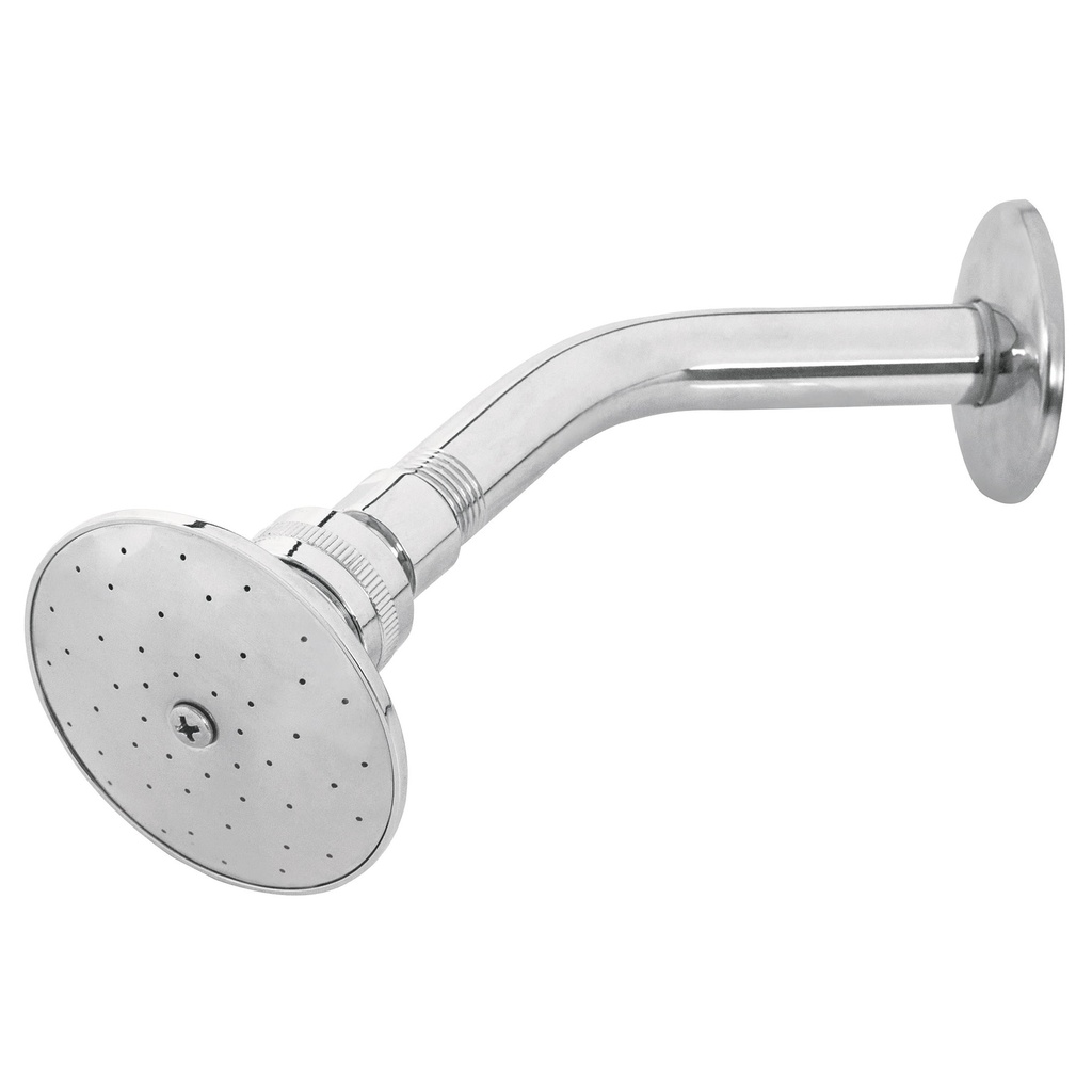 Regadera redonda 3' brazo y chapeton de acero, Foset Aqua