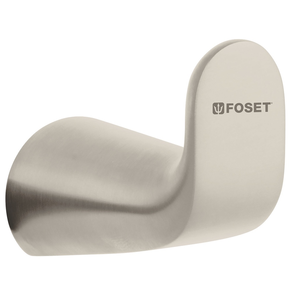 Gancho sencillo de laton acabado satin para toalla, Riviera