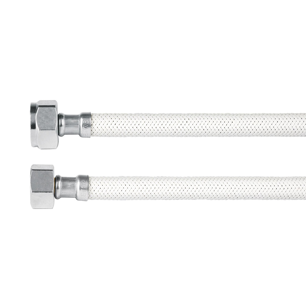 Manguera p/WC, vinilo blanco, 1/2' x 7/8', 35 cm, Foset