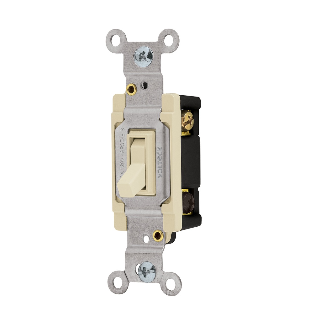 Interruptor vertical de palanca, 3 vias, Standard, marfil