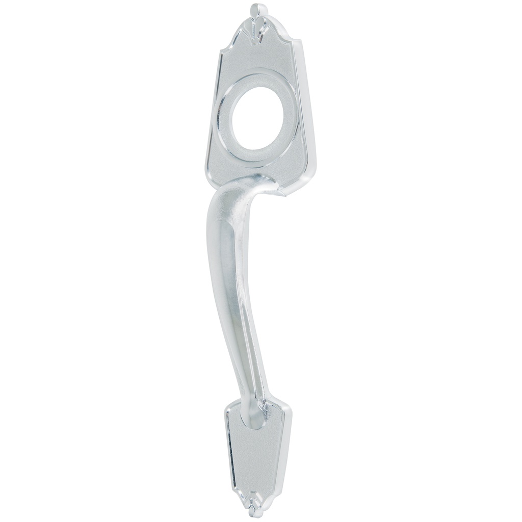 Chapeton metalico para puerta, acabado cromo mate