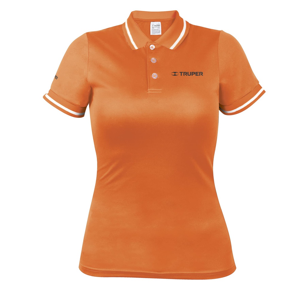 Playera polo performance para mujer, naranja, CH, Truper