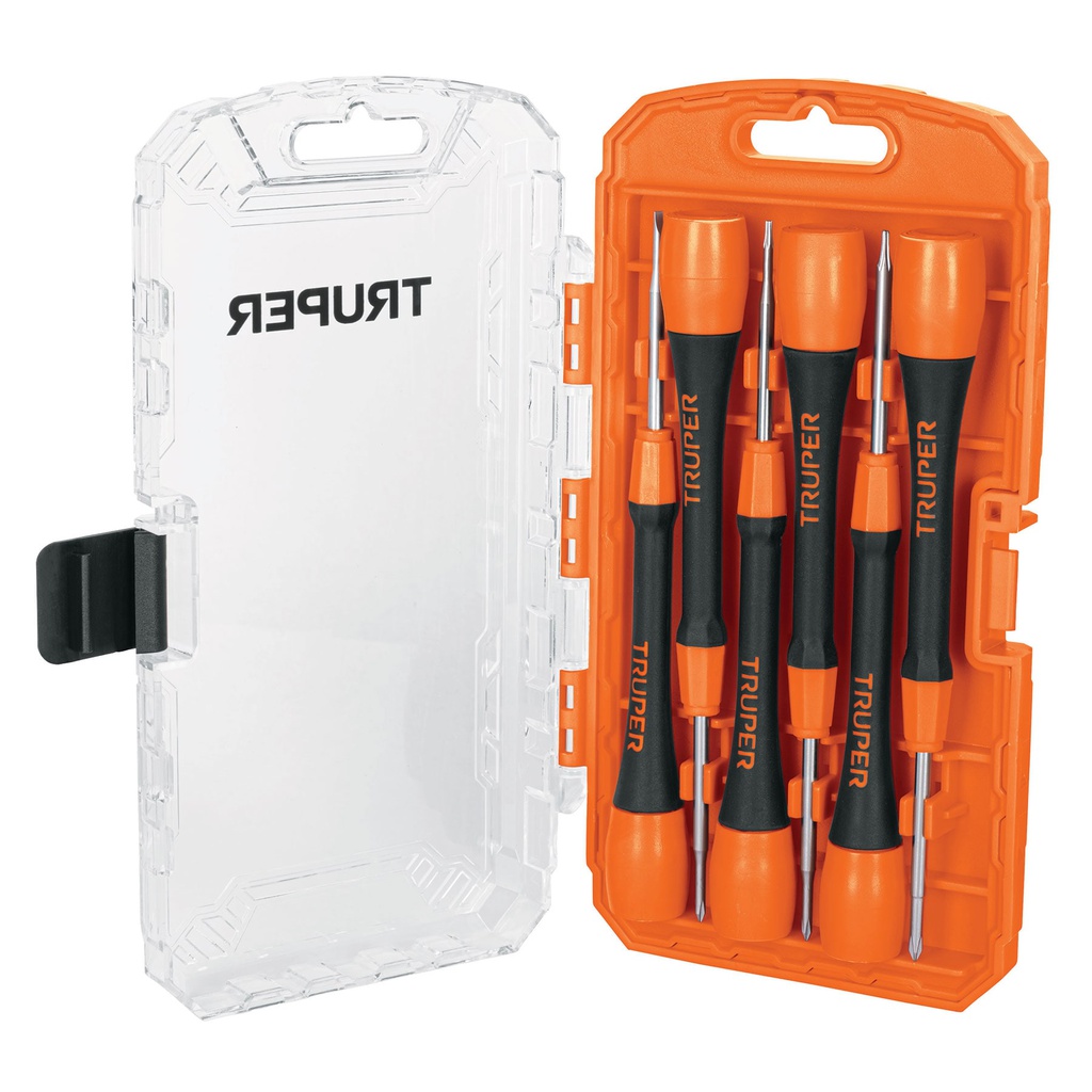 Juego con 6 desarmadores de precision, Truper