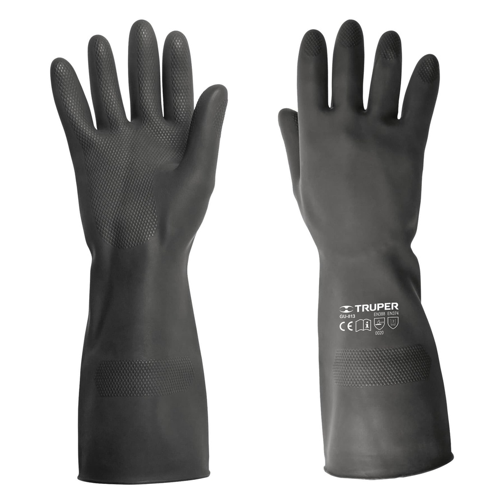 Guantes de neopreno p/manejo de quimicos, grandes, Truper