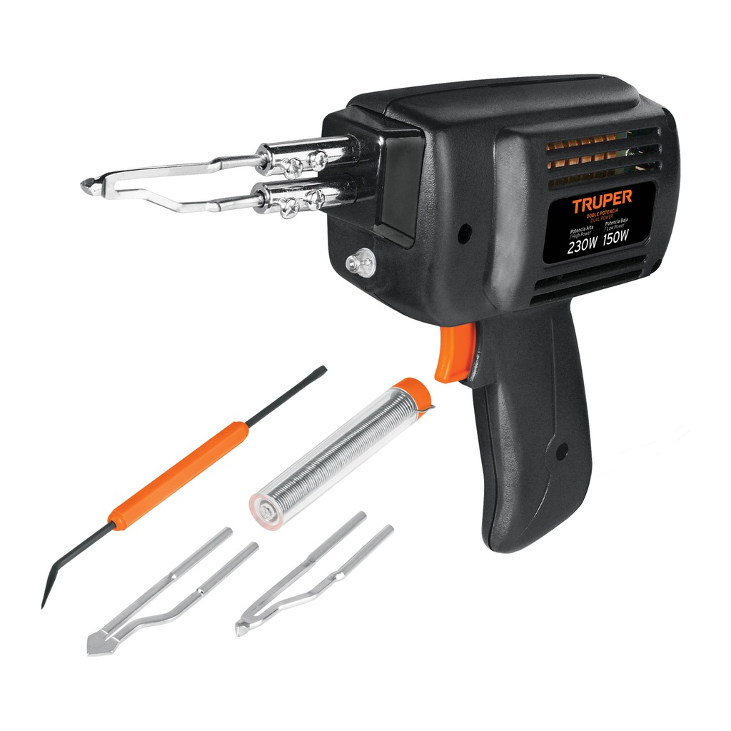 Cautin 230 W tipo pistola con 2 temperaturas, Truper