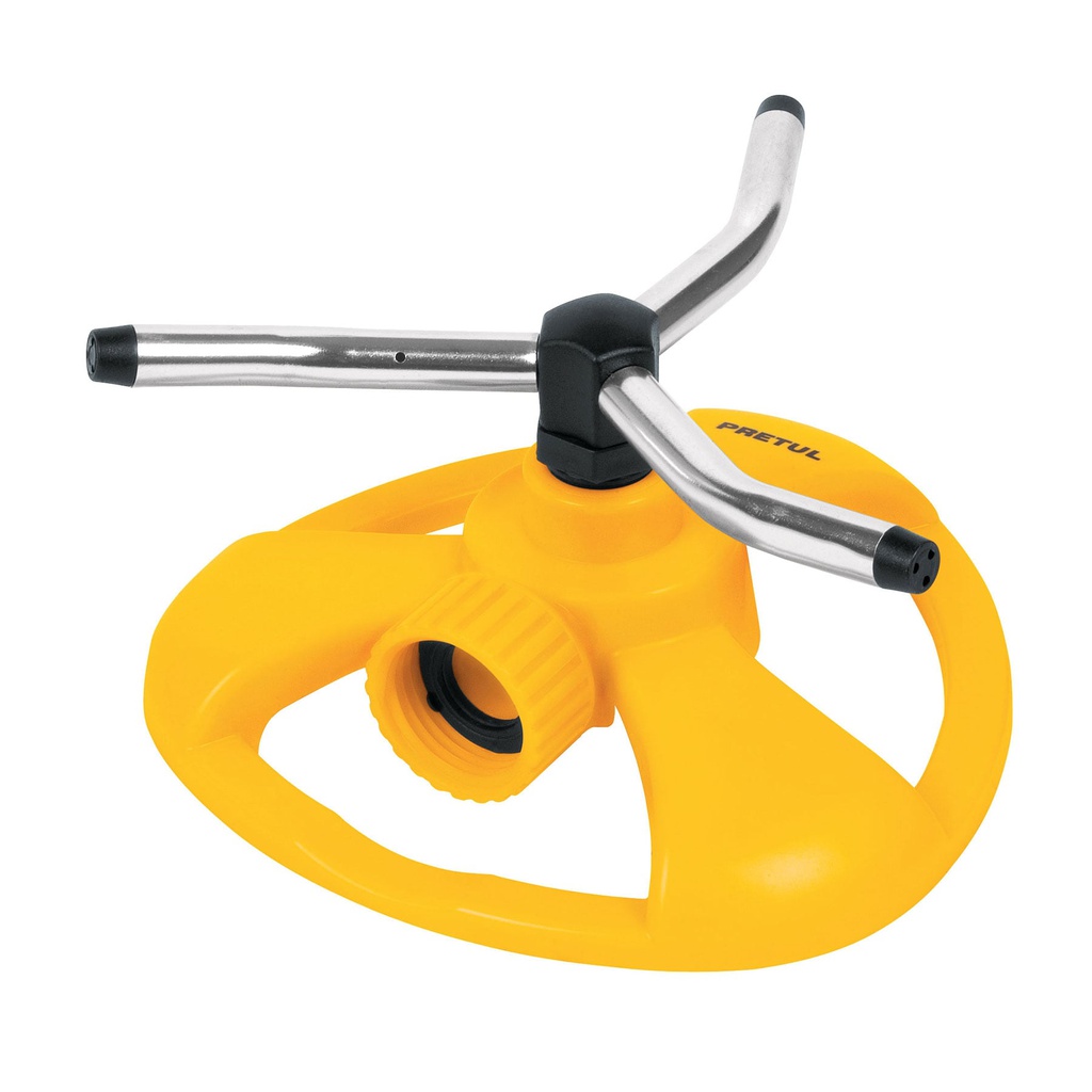 Aspersor giratorio de 3 brazos con base plastica, Pretul