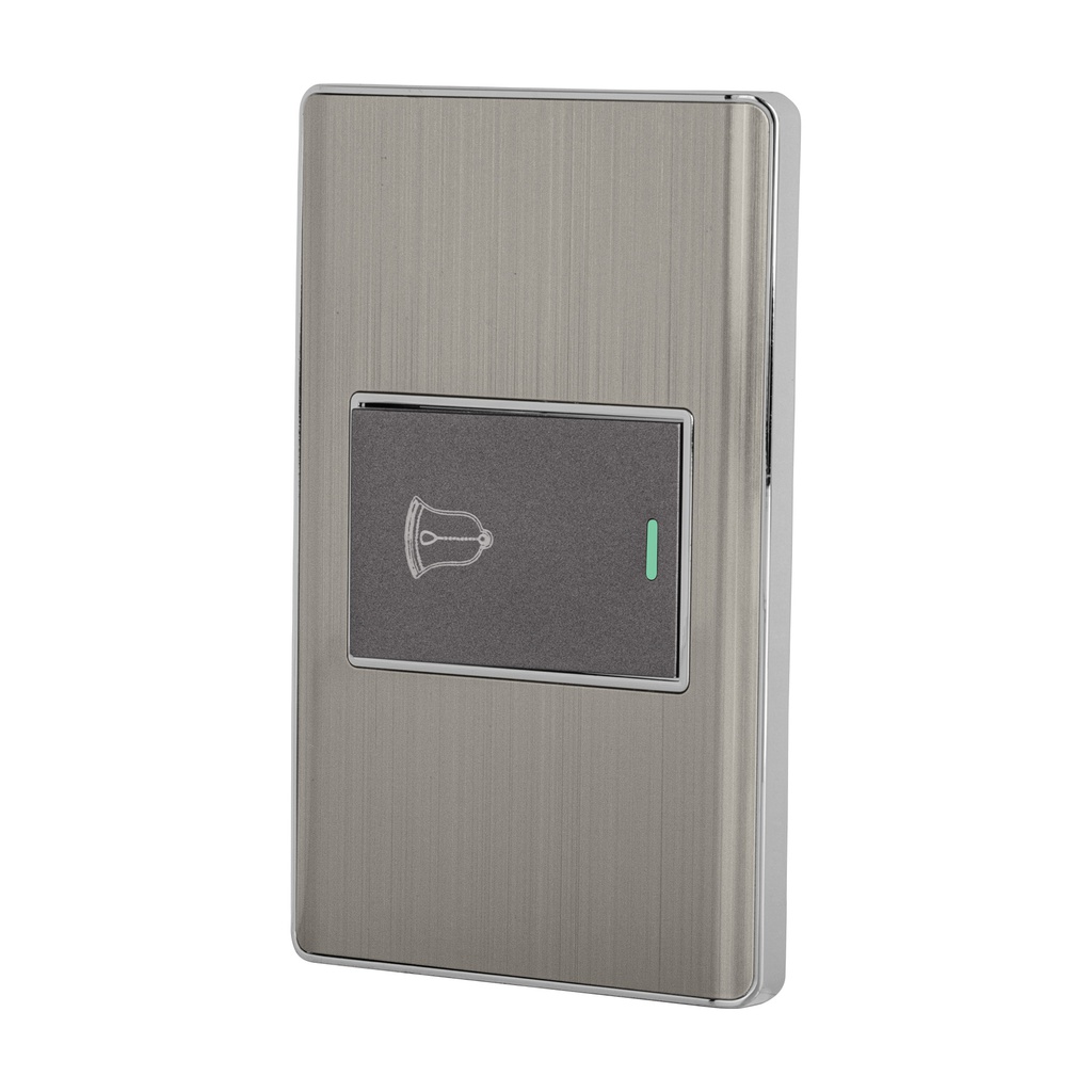 Placa armada acero 1 interruptor de timbre 1.5 mod, Lisboa