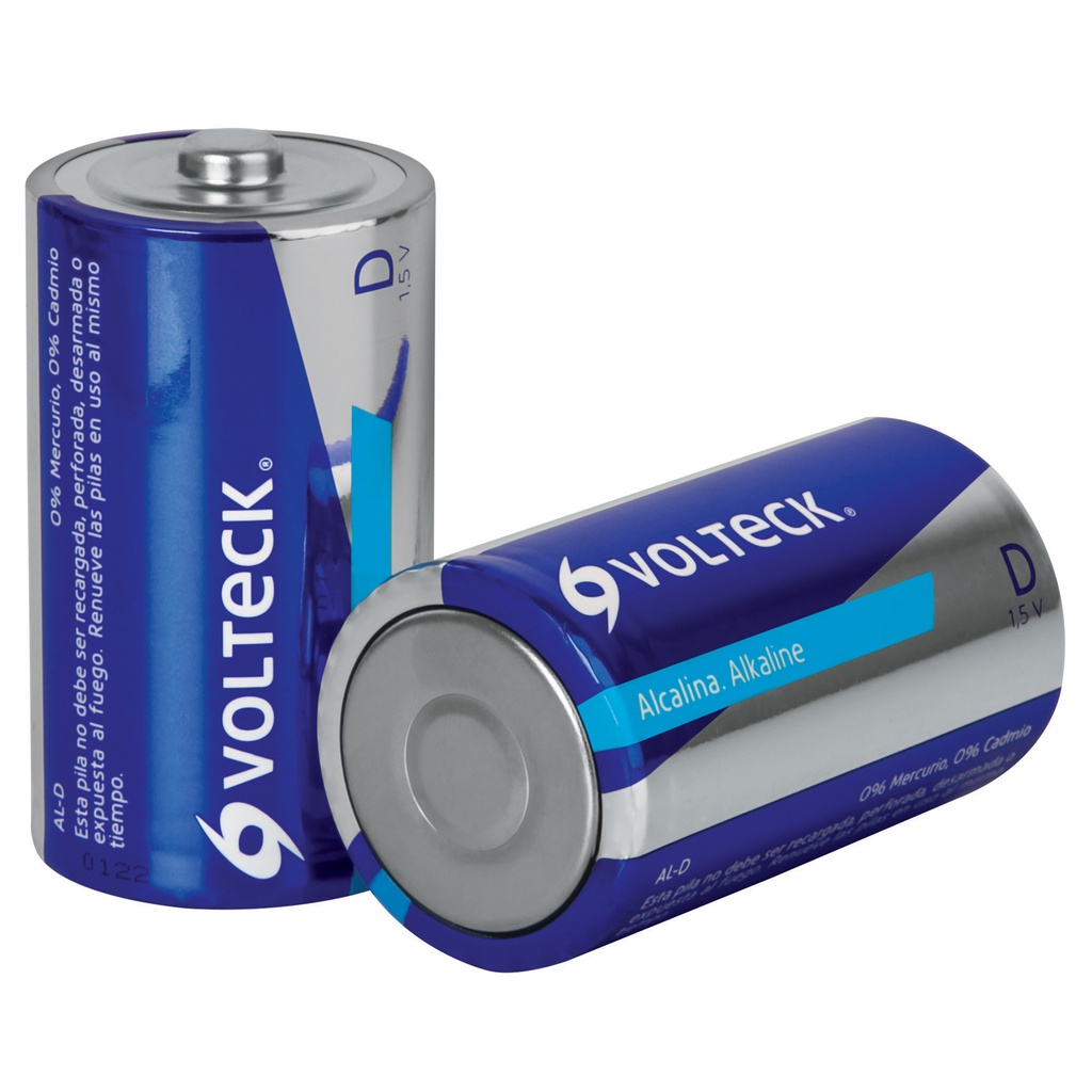 Blister con 2 pilas alcalinas tamaño D, Volteck