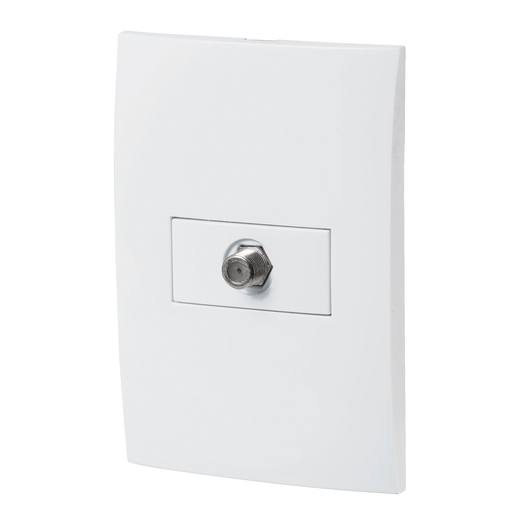 Placa armada con entrada TV, linea Oslo, color blanco