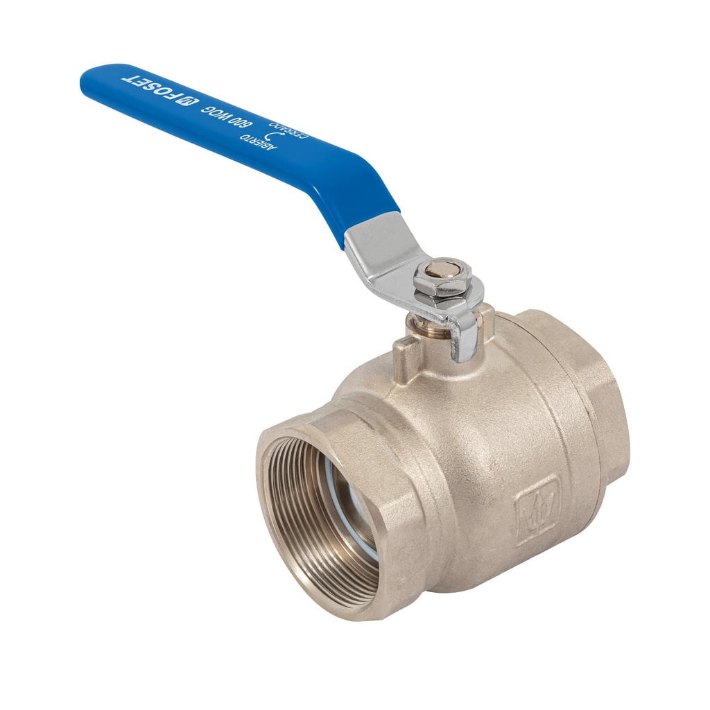 Valvula de esfera, de laton, roscable, 2', alta presion