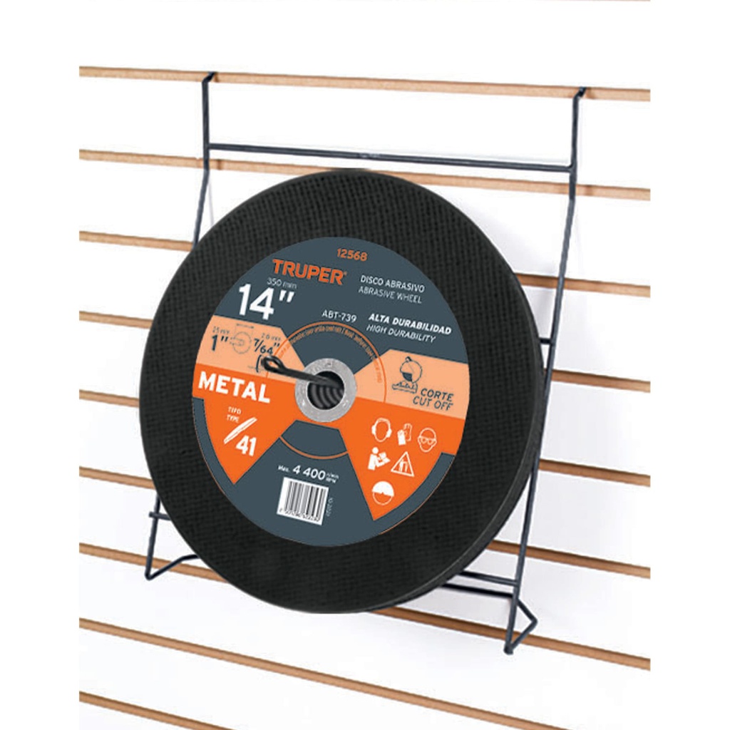Rack para discos abrasivos 14', Truper