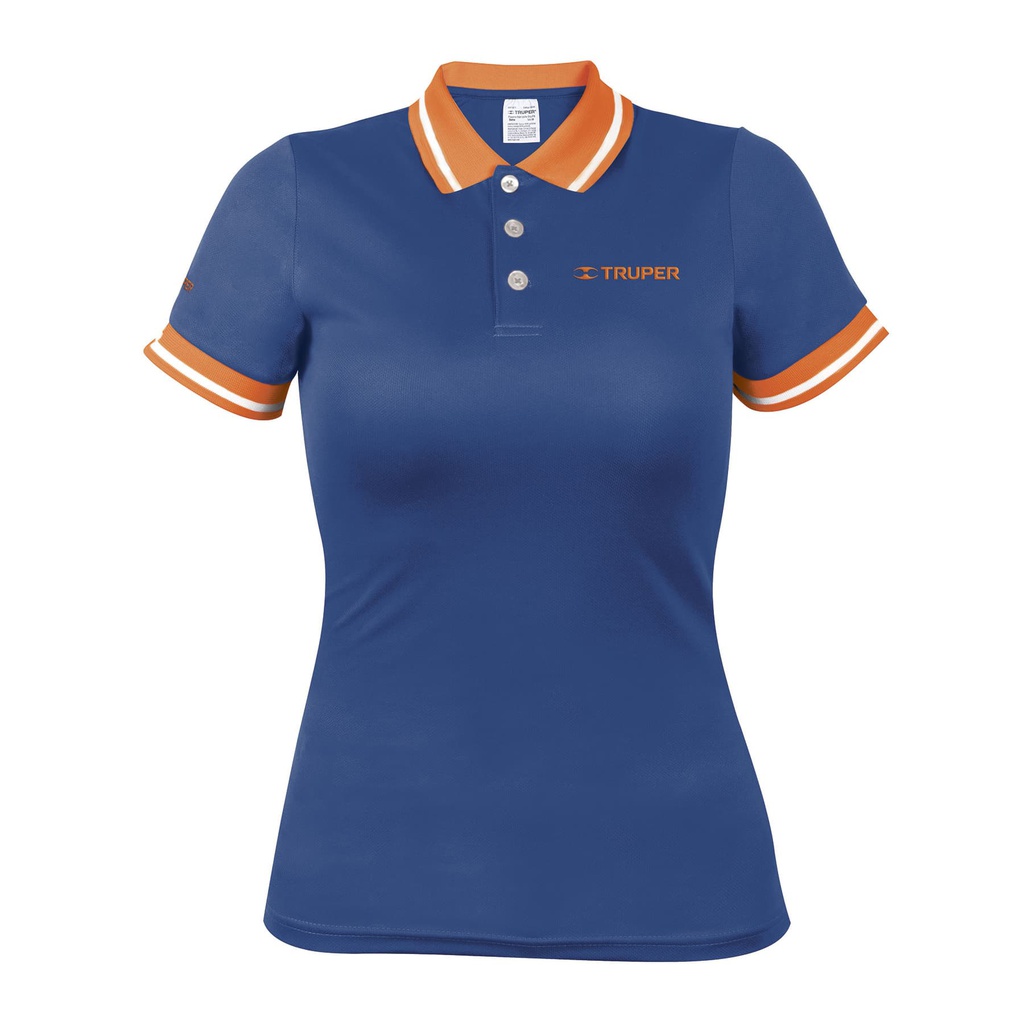 Playera polo performance para mujer, azul, G, Truper