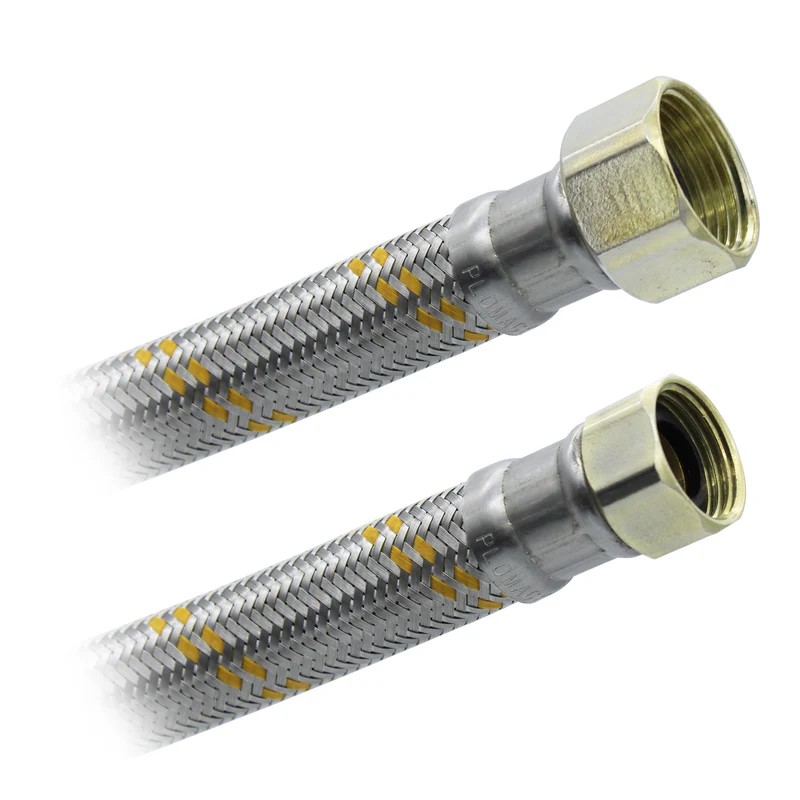 Conector Flexible Para Boiler 1/2" X 3/4" X 80cm. Acero Inox. Plomacy (BIM80)