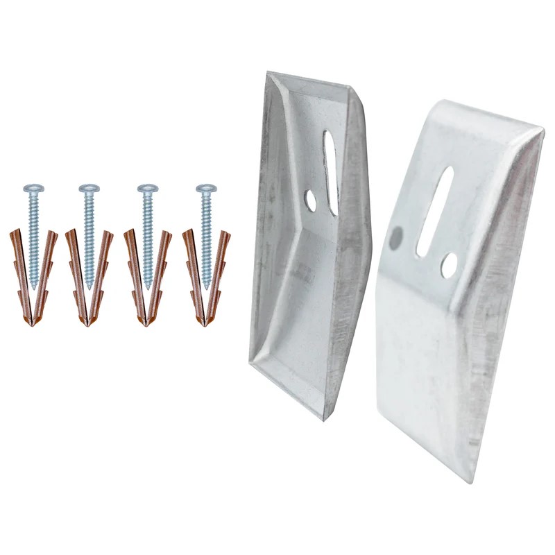 Soporte Para Lavabo Metalico Con Taquetes y Pijas Juego En Bolsita  (9745)