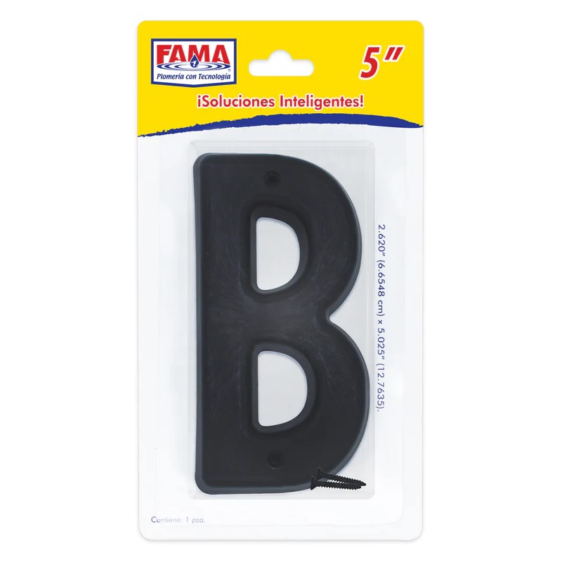 Numero Para Exterior  "B"  en Blister  (2221)