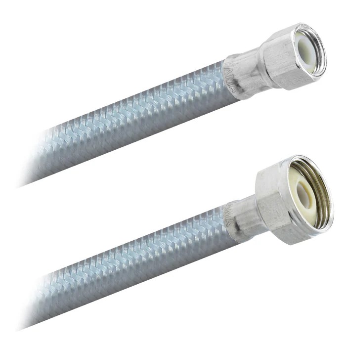 FamaFlex Poliacero Para Sanitario 3/8" COMP x 7/8" FIP x 40cm.-16"   (3845)