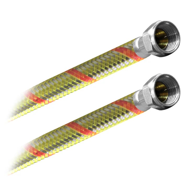 FamaFlex Poliacero Para Gas 3/8" x 3/8" x 300cm.-120" (3974)