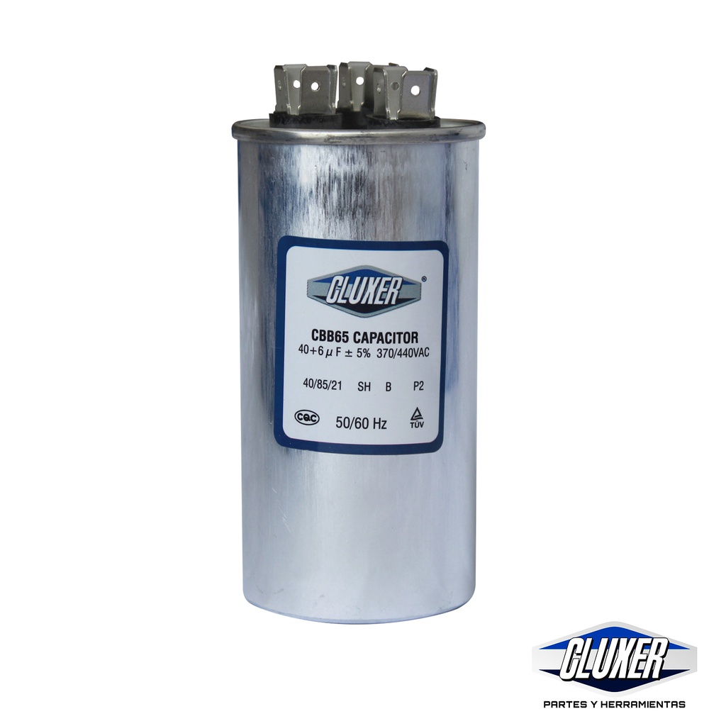 1 Capacitor De Trabajo 40/6mf, Dual 440-370vac +-5%, 50/60hz