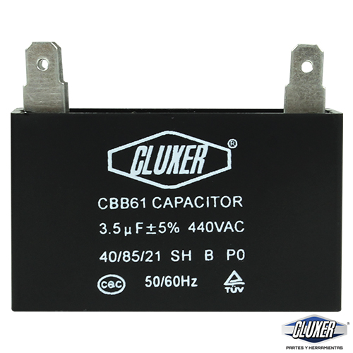 1 Capacitor De Ventilador 3.5mf Dual 440-370vac +-5% 50/60hz