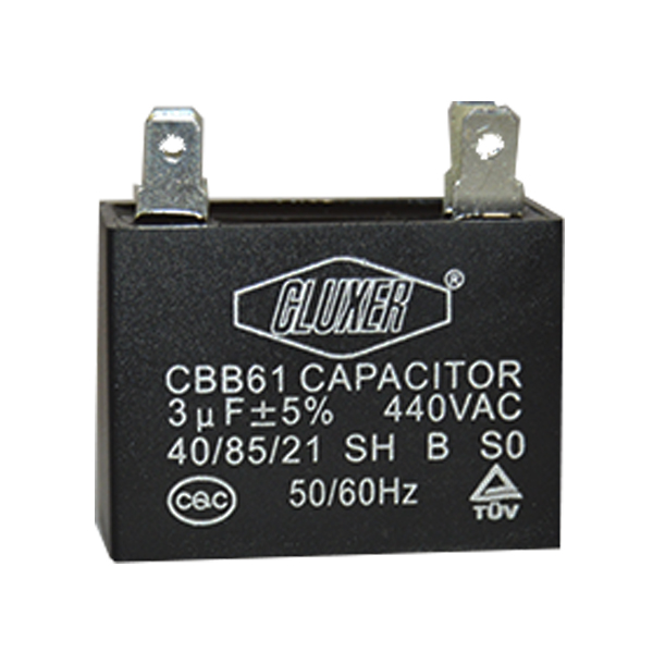 1 Capacitor De Ventilador 3mf Dual-440vac-370vac 5% 50/60 Hz