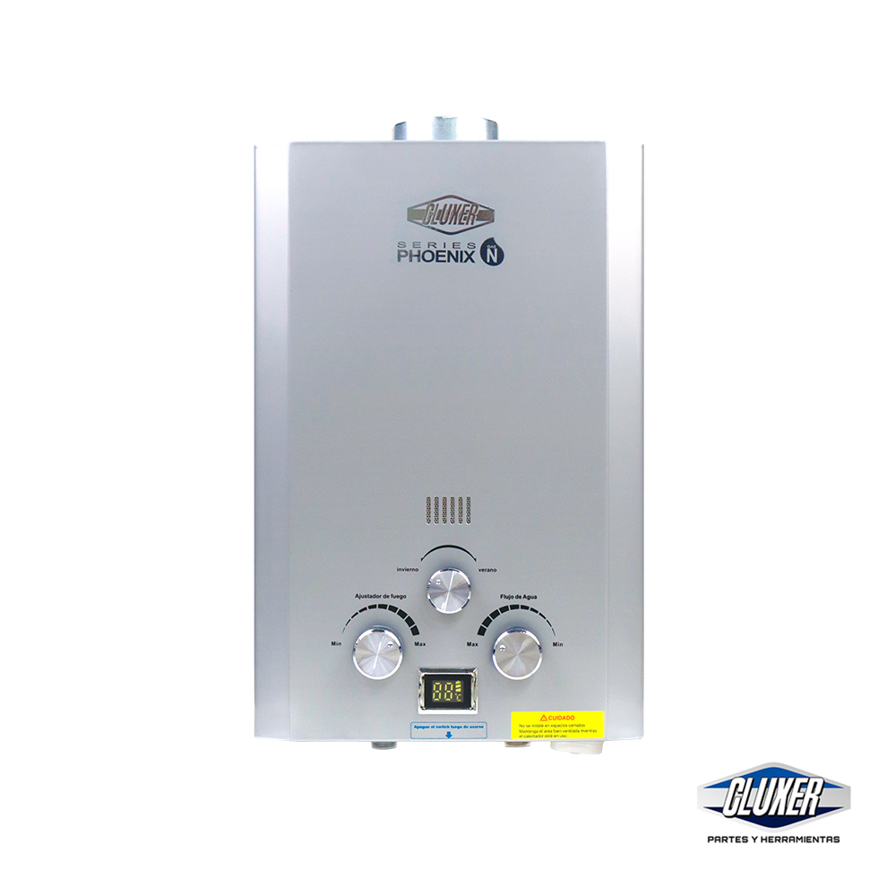 Boiler de 1 Servicio 6L por Minuto, Gas Natural Series Phoenix, Marca CLUXER Modelo CXCP6NB