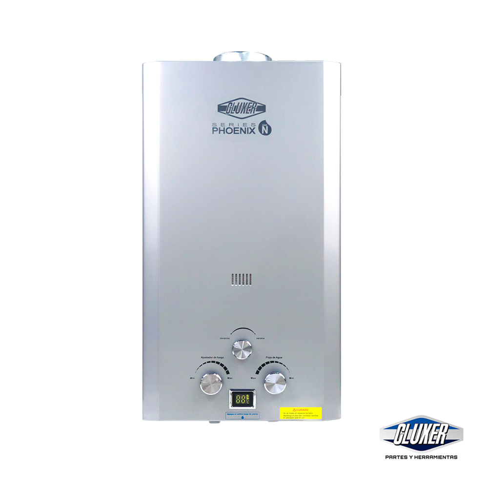 Boiler de 2 Servicios 12L por minuto, Gas NATURAL Series Phoenix, Marca CLUXER Modelo CXCP12NB