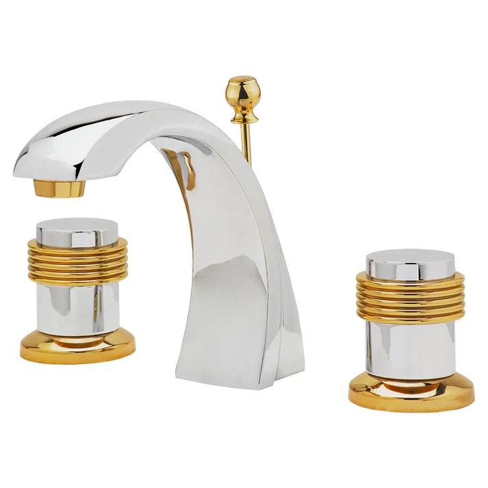 MEZCLADORA 8 A 12" ORO Y CROMO M/ANILLO