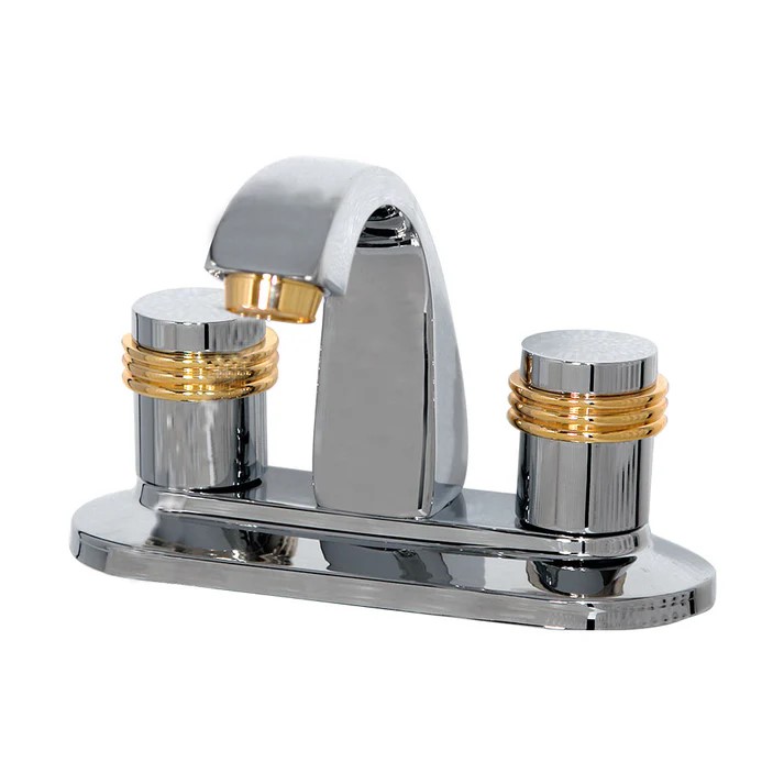 MEZCLADORA PARA LAVABO LATON CROMO MANER.ANILLO S/DESA.AUTO.