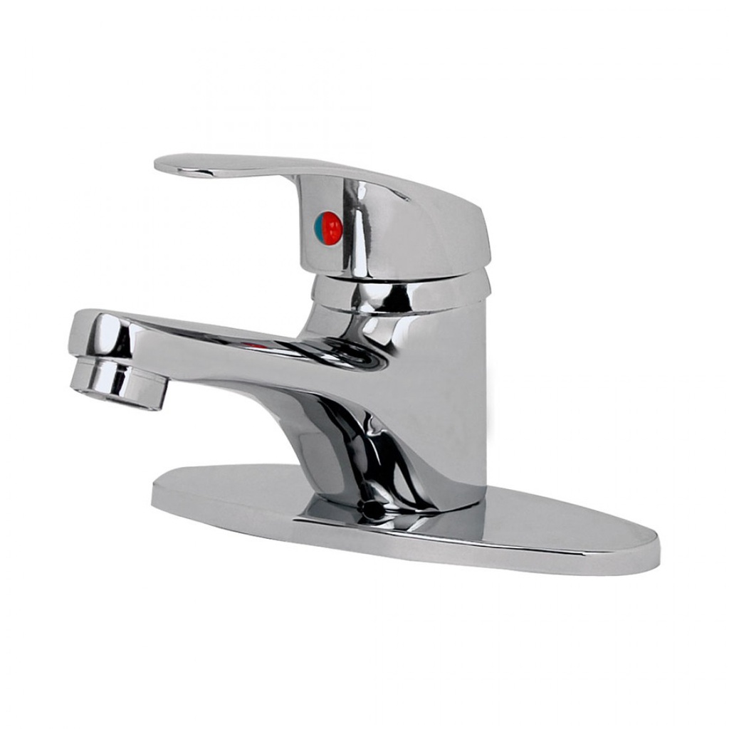 MEZCLADORA MONOMANDO P/LAV.4" C/CUB. A.CROMO