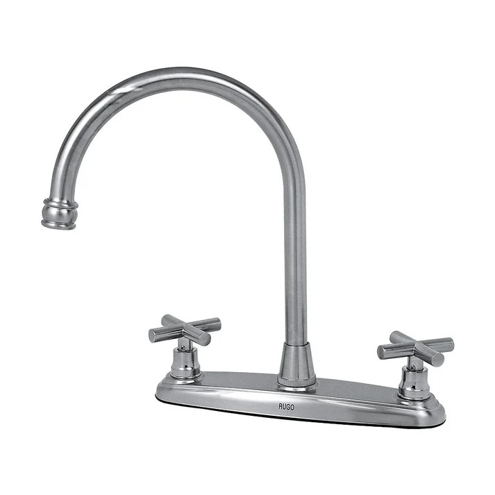 MEZCLADORA FREGADERO CROMADA CON CARTUCHO CERAMICO