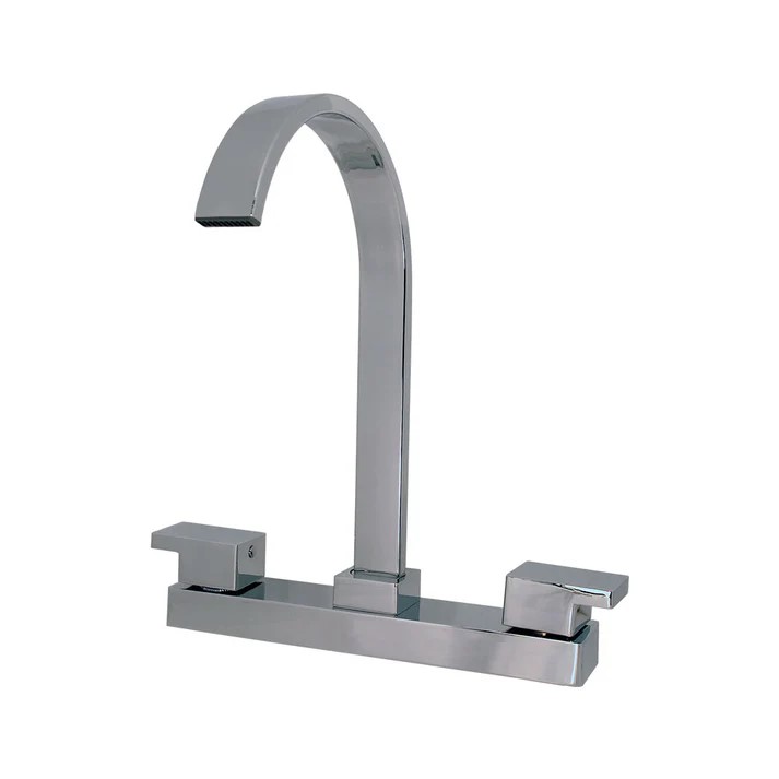 MEZCLADORA MIN.FREG.8" PICO ABAT.C/CERAM 90ﾰ A/CROMO M/CUADRO