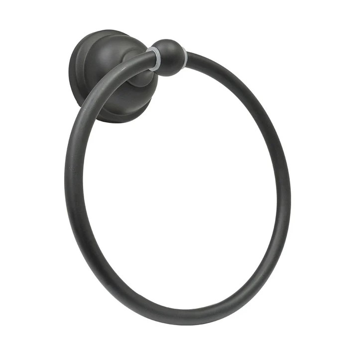 TOALLERO DE ARGOLLA ACABADO NEGRO