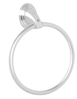 Toallero argolla metalico acabado cromo, foset aqua