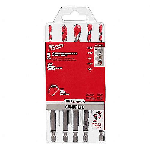 JGO.BROCAS CONCRETO MLW Z.1/4HEX  5pz