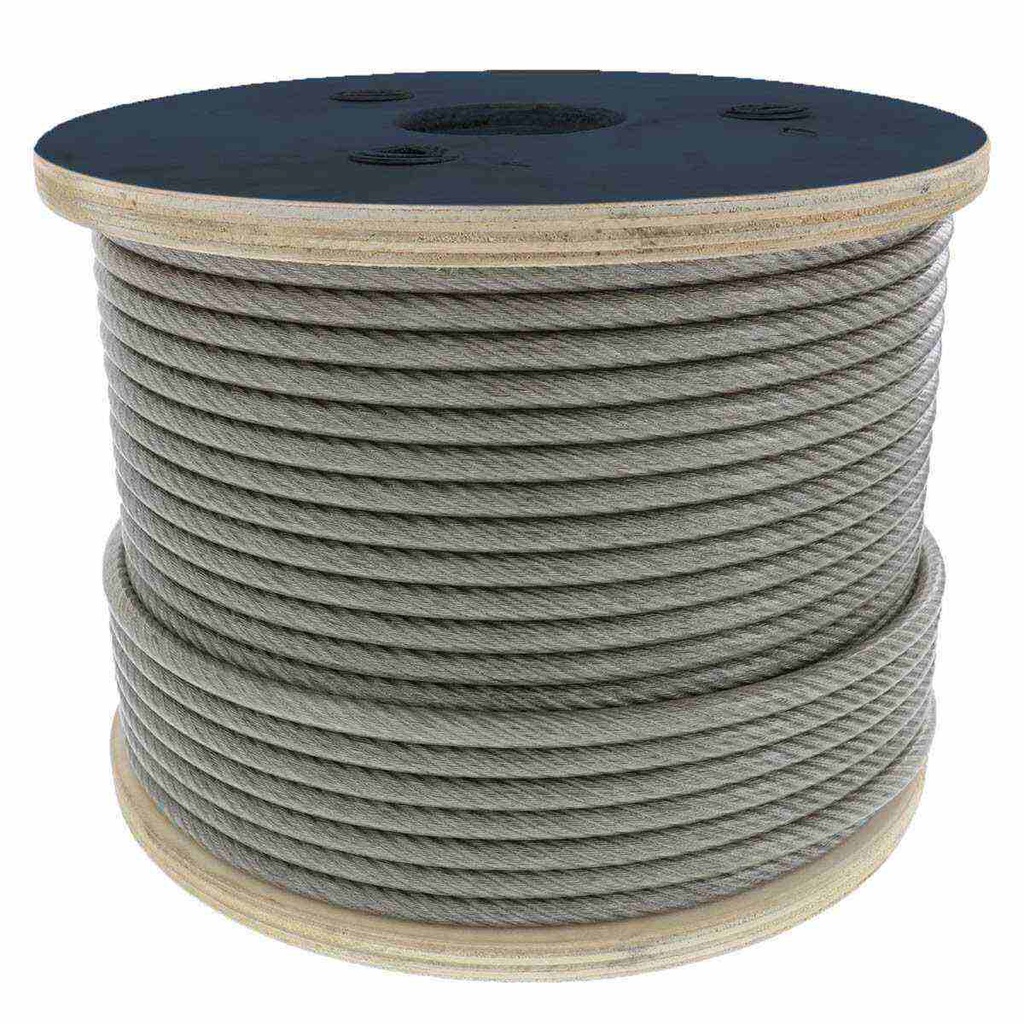 CABLE DE ACERO ALMA DE ACERO IWRC 6X19 7/8" ROLLO 500M