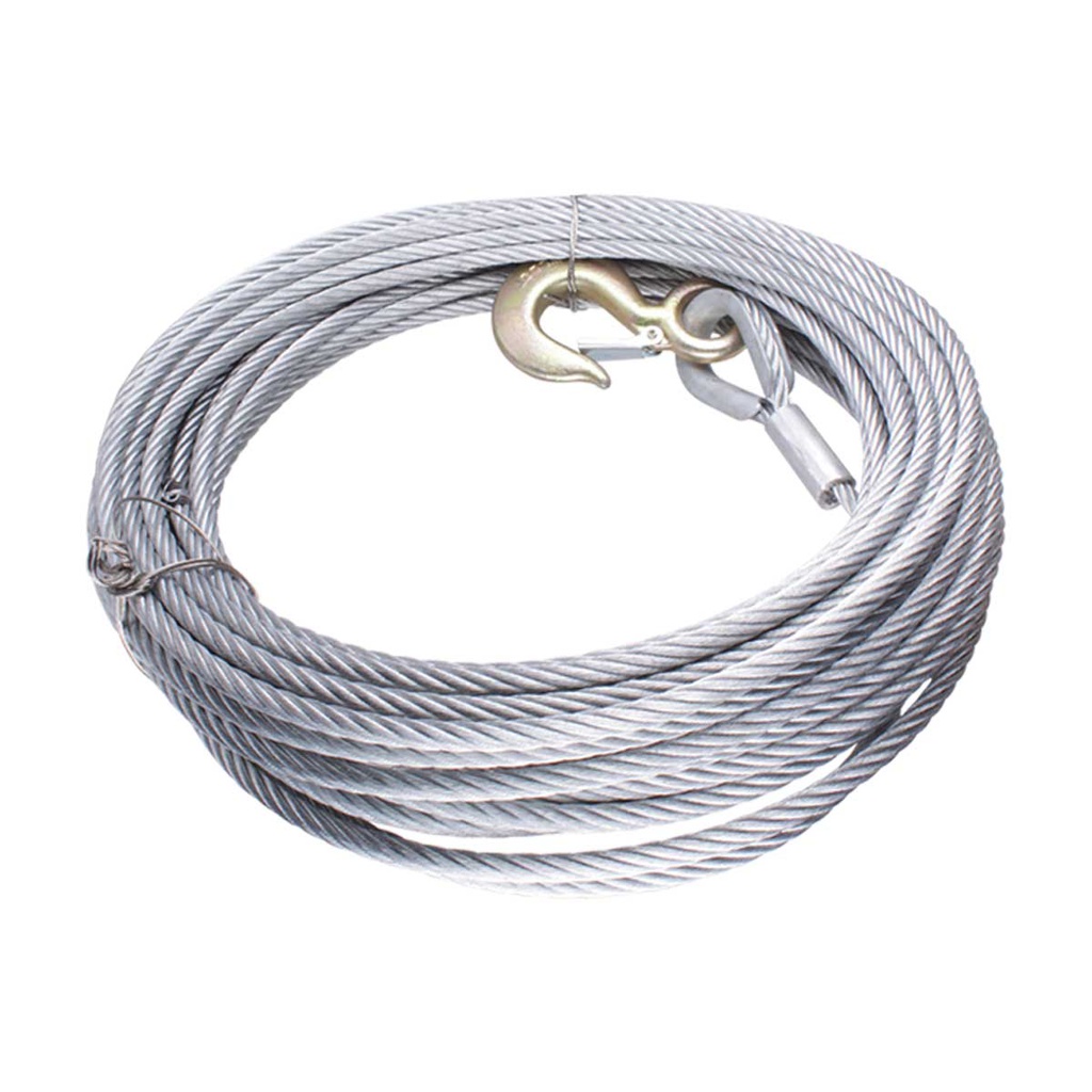 CABLE DE ACERO GALVANIZADO C/GANCHO 7X19 5/8" ROLLO 20M