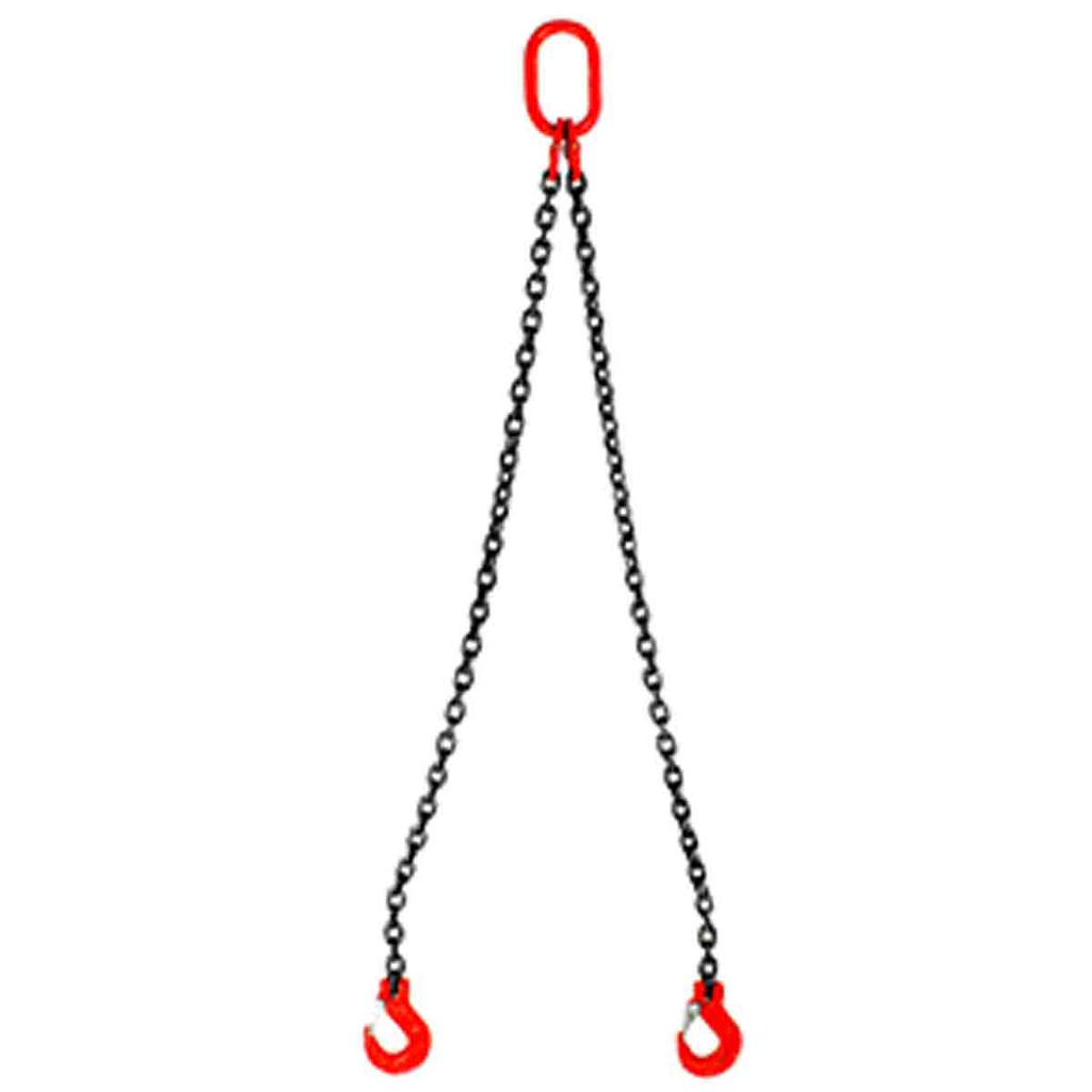 ESLINGA DE CADENA 3/8" G80 6M CUADRUPLE GANCHO TRABA