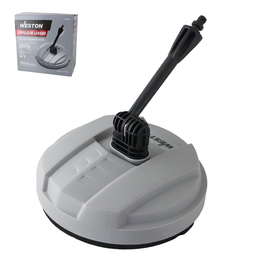 CEPILLO DE LAVADO GIRATORIO CON ARTICULACION P/HIDROLAVADORA WESTON CW-127, CW-128 Y CW-129