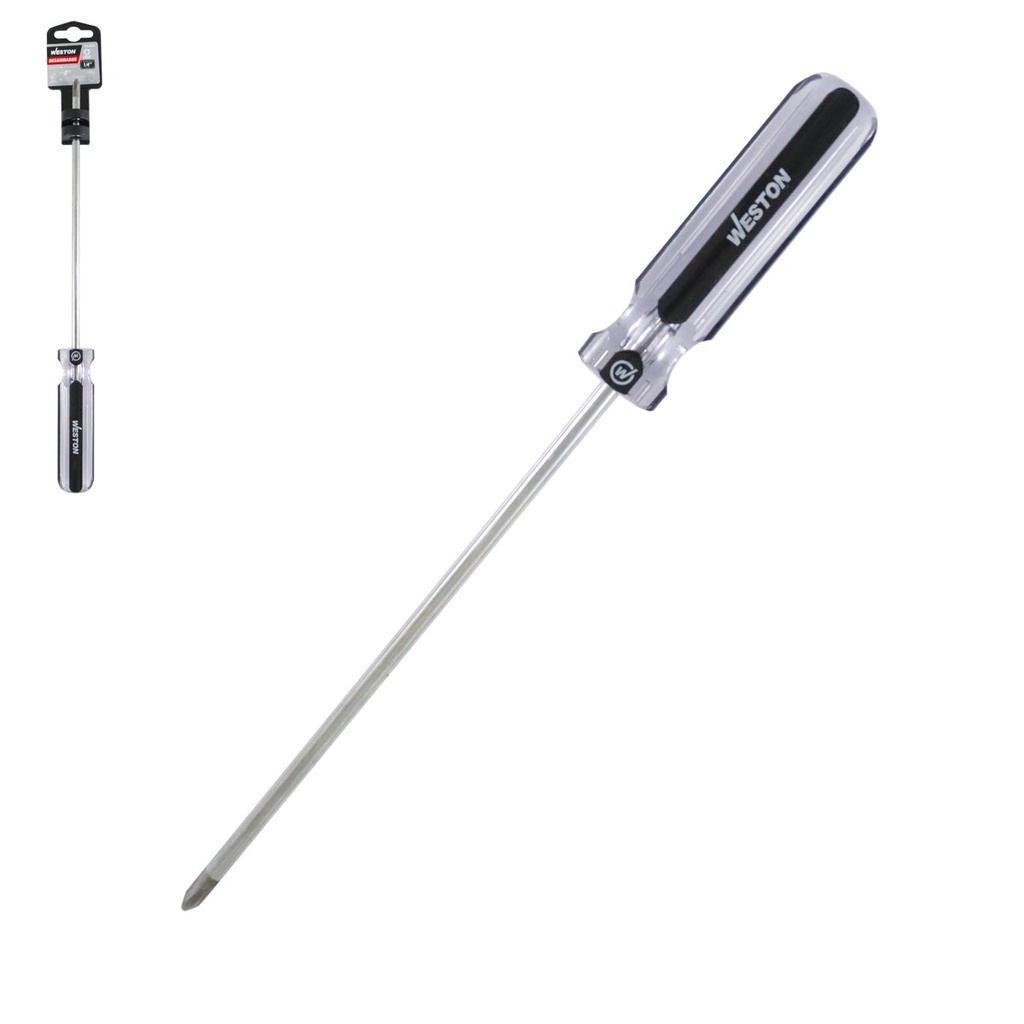DESARMADOR PHILLIPS 1/4 X 8" MANGO PVC ASME-B107.600 (CAJA C/6 PZAS - PRECIO X PIEZA)