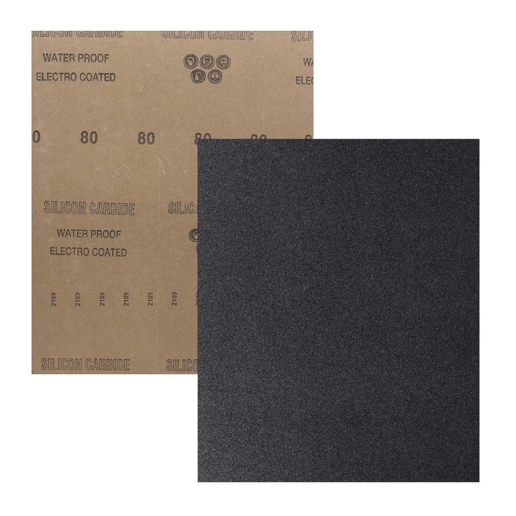 HOJA DE LIJA DE AGUA CARBURO SILICIO 9" x 11" G360 (Precio x pieza - Empaque c/100 pzas)