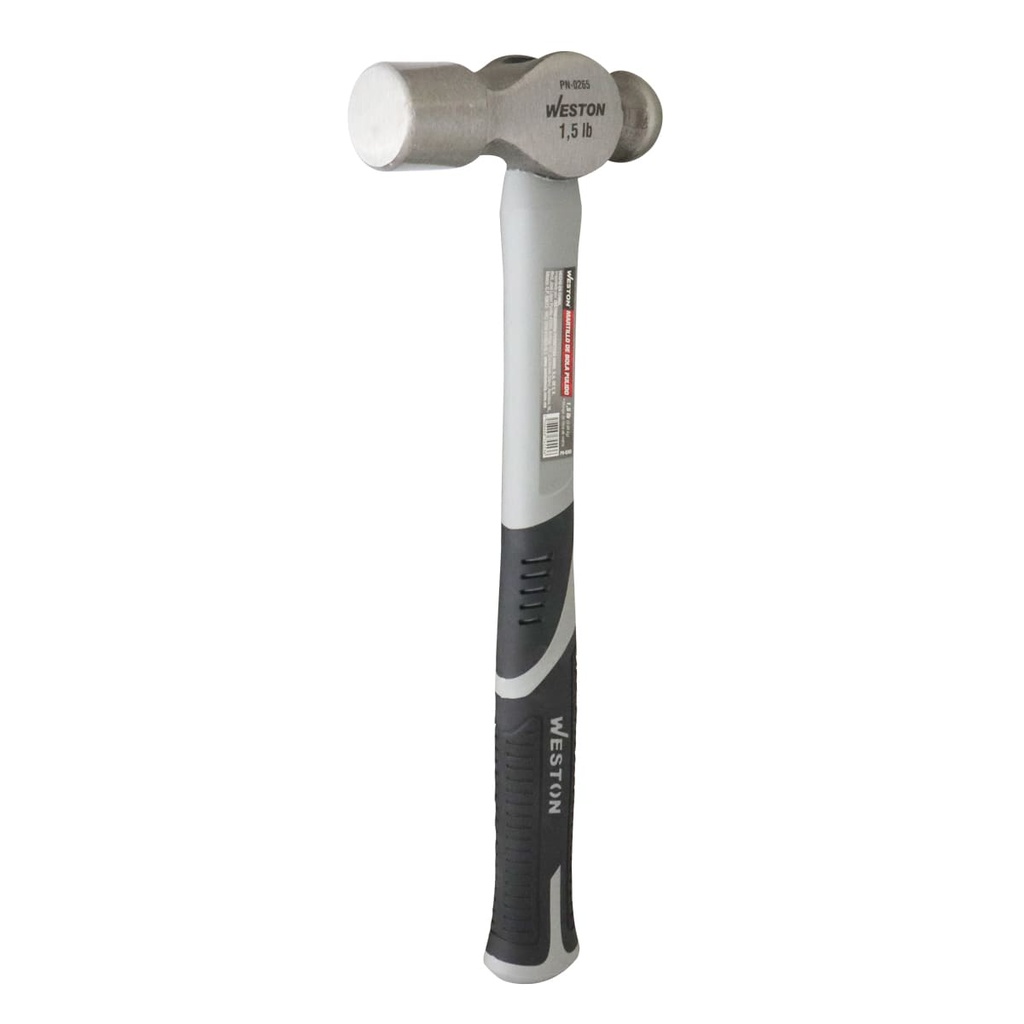 MARTILLO DE BOLA PULIDO 1.5 LB MANGO 12" DE FIBRA DE VIDRIO