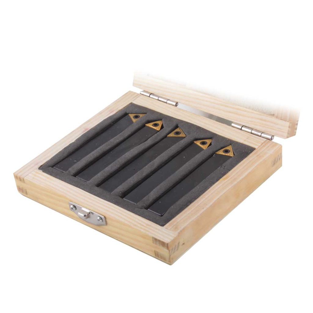 JUEGO DE PORTAINSERTOS ST 5 PZAS. ZANCO 3/8"  C/TCMT21.51