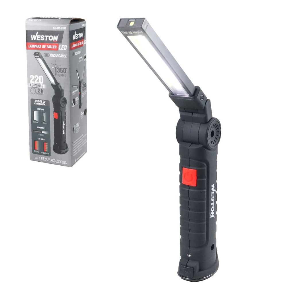 LAMPARA D/TALLER RECARGABLE LED 220LM