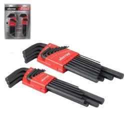 [ST-6-200-650] JUEGO DE 22 LLAVES HEX LARGAS  CRV 1.5 A 10MM / 0.05" A 3/8"