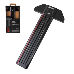 [STWS-1804-5339] REGLA DE ALUMINO EN FORMA DE T CON AGUJEROS PARA MARCADO 6"