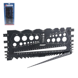 [STWS-8511-0069] CALIBRADOR MULTIFUNCIONAL METRICO/FRACCIONAL C/CALIBRADOR DE AGUJEROS 8x4" ACERO INOX.