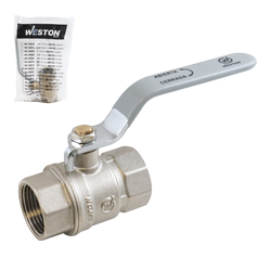 [WV-40000] VALVULA DE ESFERA NIQUELADA ROSCABLE WOG 400 1/4" (CAJA C/20 PZAS - PRECIO X PIEZA)