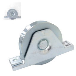 [Y-1133-50] RUEDA P/PUERTA CORREDIZA  D/ACERO ZINCADA RANURA "V" FIJA 2"