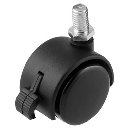 [Y-2133-40] RODAJA TIPO YOYO C/ROSCA 3/8-16 Y FRENO 40MM (Precio x pieza - Empaque c/4 pzas)